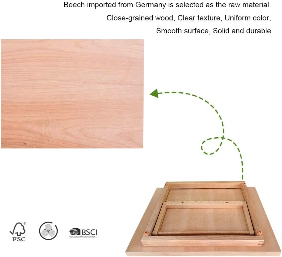 Chevalet de table pliable en bois de hêtre A3 – Réglable pour peinture et dessin