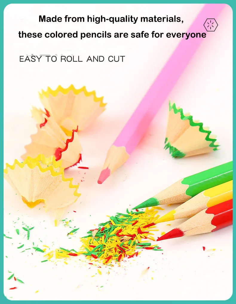 Crayons de couleur XinyiArt 48 couleurs – Mine souple 3.0mm, bois tilleul premium, boîte PVC