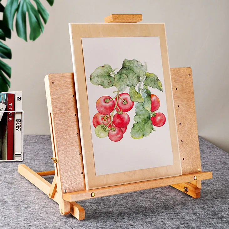 Chevalet de table en bois de hêtre massif XinyiArt – Réglable, 48x37x60cm, certifié EN71