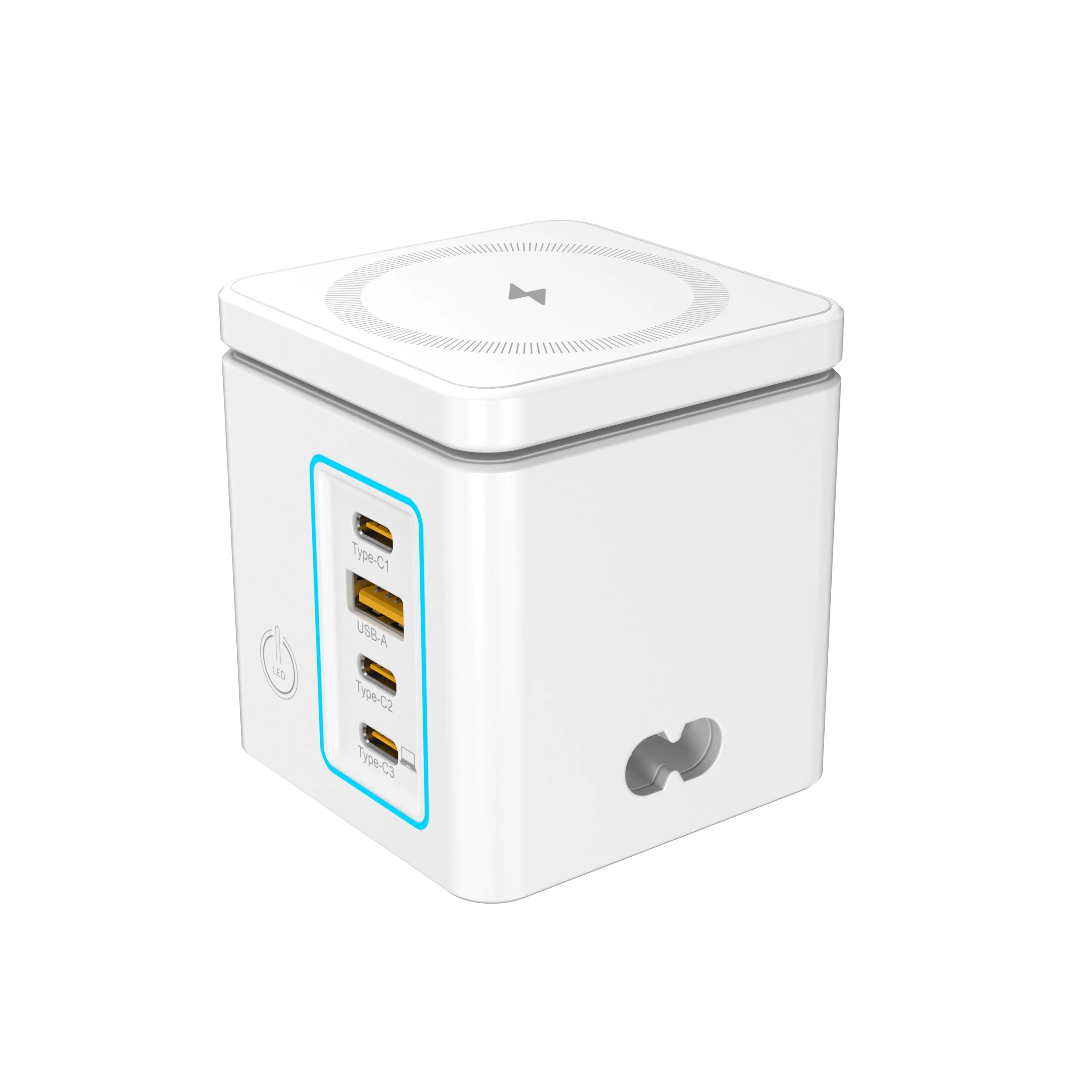 Tour de Charge Sans Fil 6-en-1 105W avec Lumière LED & Câble Rétractable i113Max