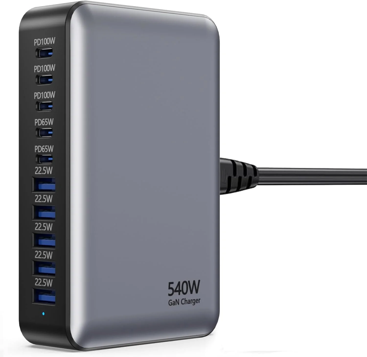 Chargeur Bureau GaN 540W 10 Ports Rapide PD 3.0 QC 3.0 USB & Type-C Multi-Appareils