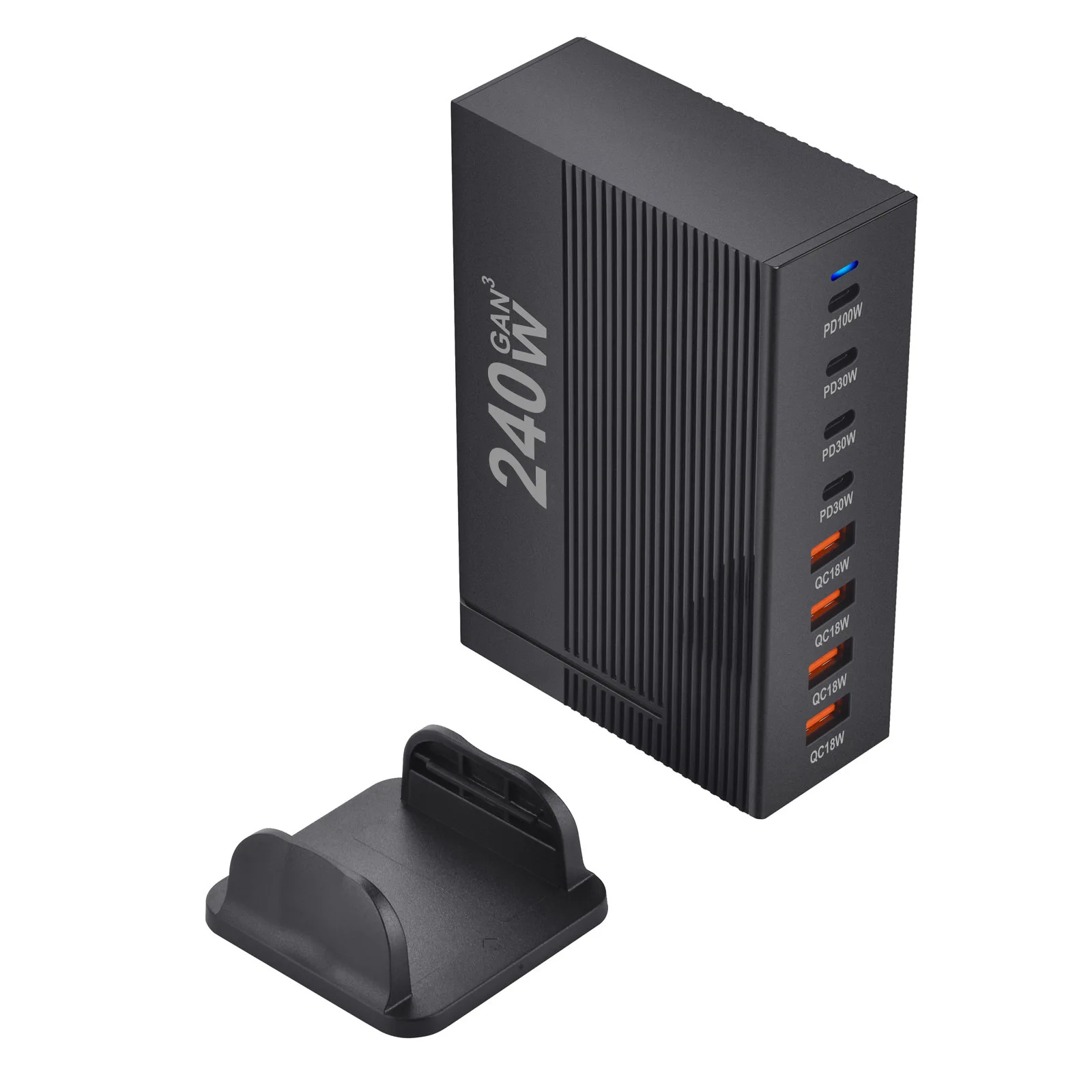 Chargeur GaN 240W 8 Ports USB-C Charge Rapide PD 100W QC3.0 Station Multi-appareils