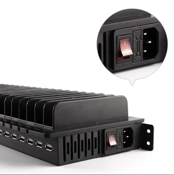 Chargeur Mural 20 Ports USB 200W iLEPO – Charge Rapide QC3.0 – 220V/110V