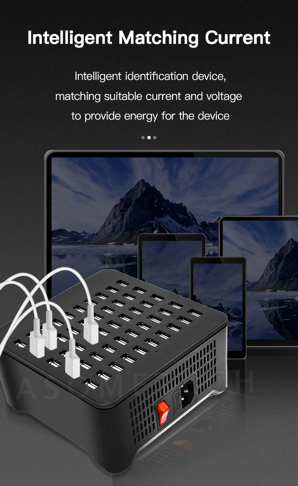 Station de Charge 50 Ports USB 250W – Chargeur Universel Android & iPhone