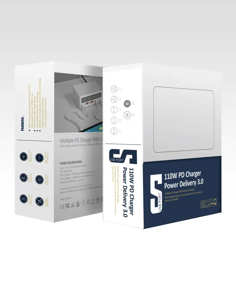 Chargeur ILEPO 110W USB-C PD3.0 QC3.0 5 Ports Charge Ultra Rapide iPhone Samsung Xiaomi
