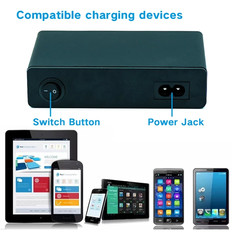 ILEPO Station de Charge 10 Ports USB 65W Chargeur Rapide QC3.0 & PD 20W