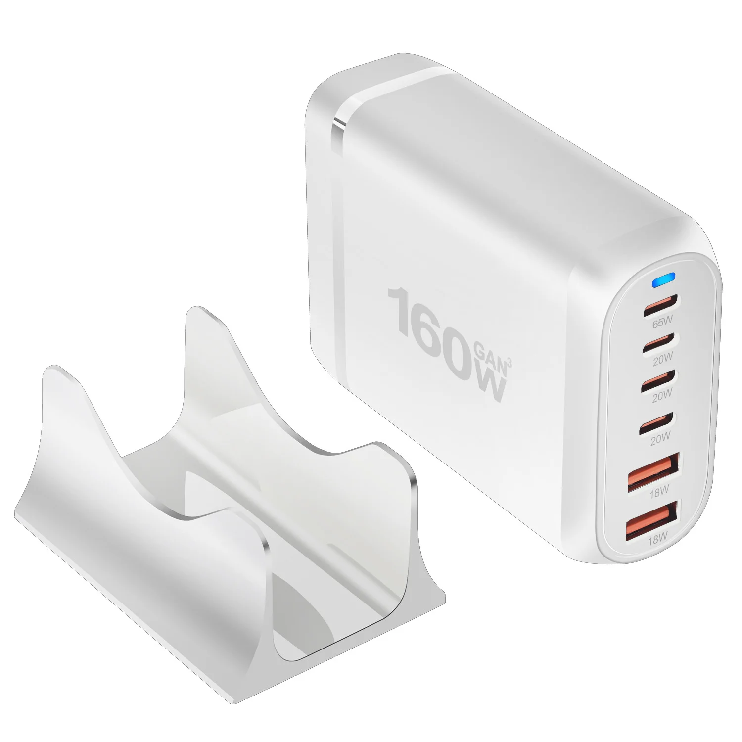 Chargeur GaN 160W 6 Ports USB-C & USB-A Charge Rapide PD3.0 QC3.0 SCP – ilepo