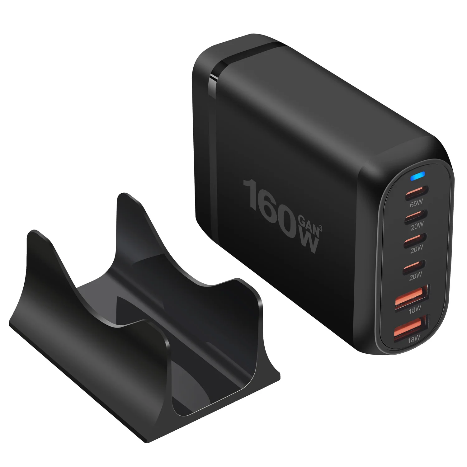 Chargeur GaN 160W 6 Ports USB-C & USB-A Charge Rapide PD3.0 QC3.0 SCP – ilepo