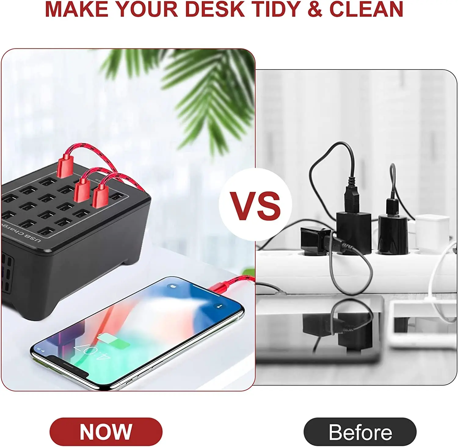 Station de Charge USB Multi-Ports 10 à 30 Ports | Chargeur Bureau Rapide 150W ilepo W-219
