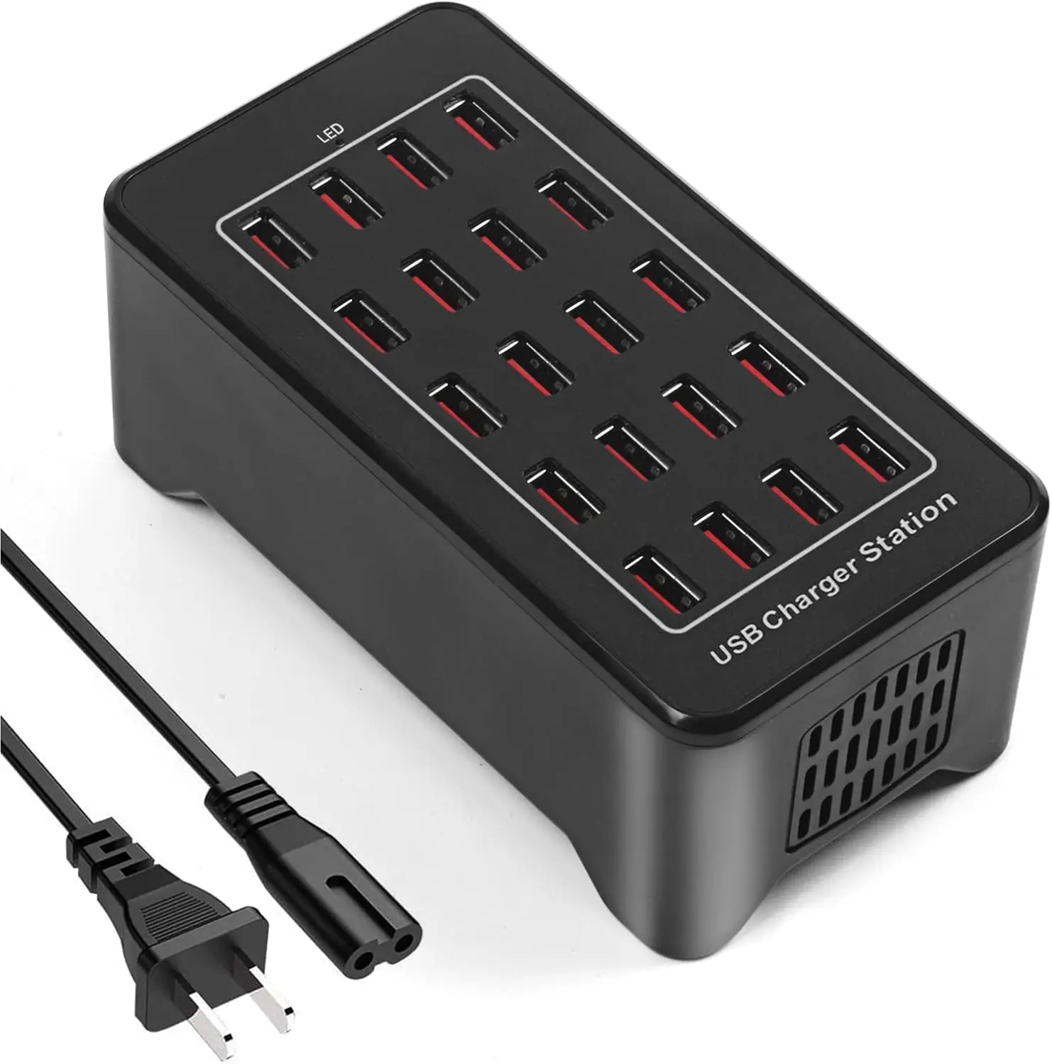 Station de Charge USB 20 Ports 100W – Chargeur Rapide Multifonction PD/QC pour Bureau