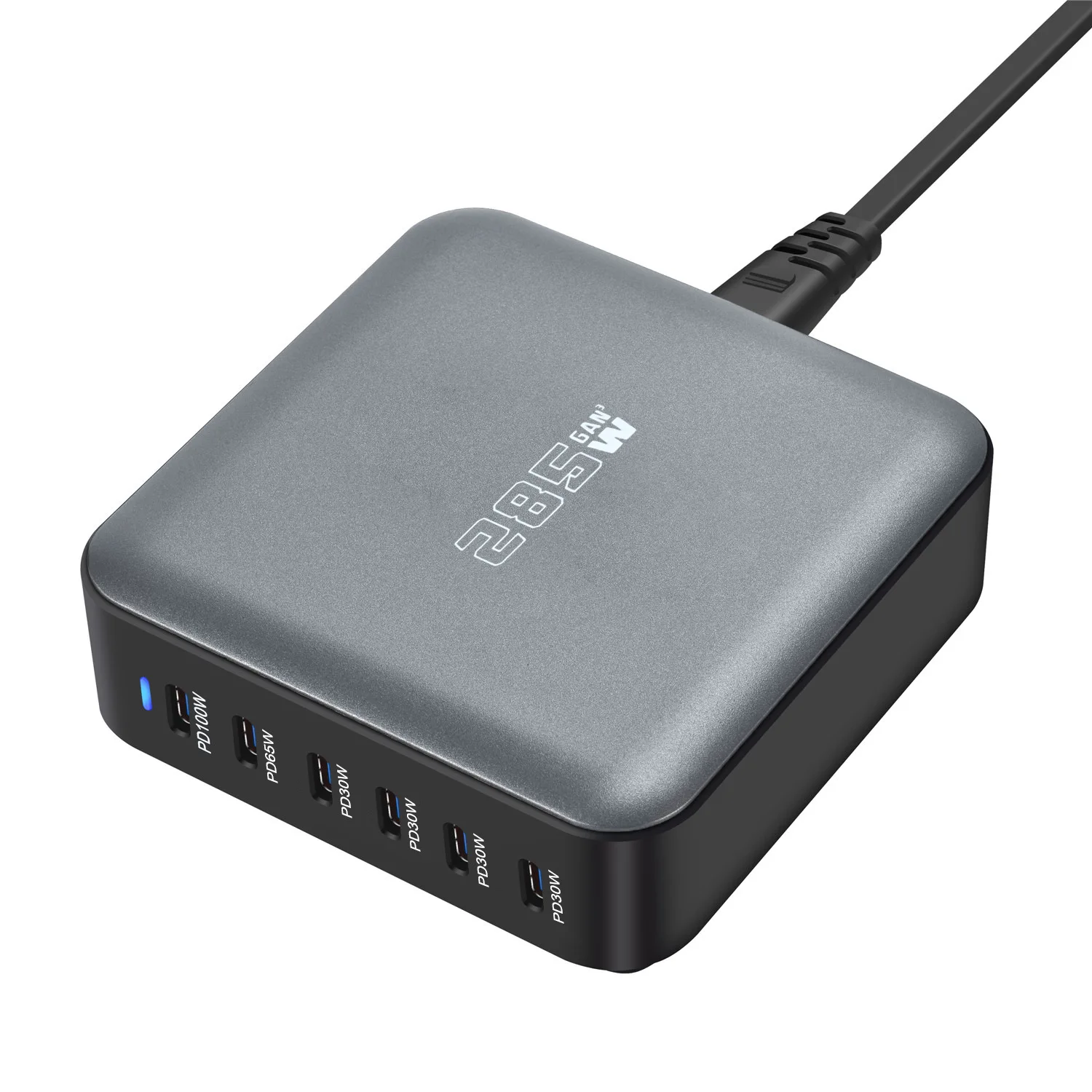 Station de Charge GaN 285W 6 ports USB-C Charge Rapide PD 3.0 iPhone Laptop