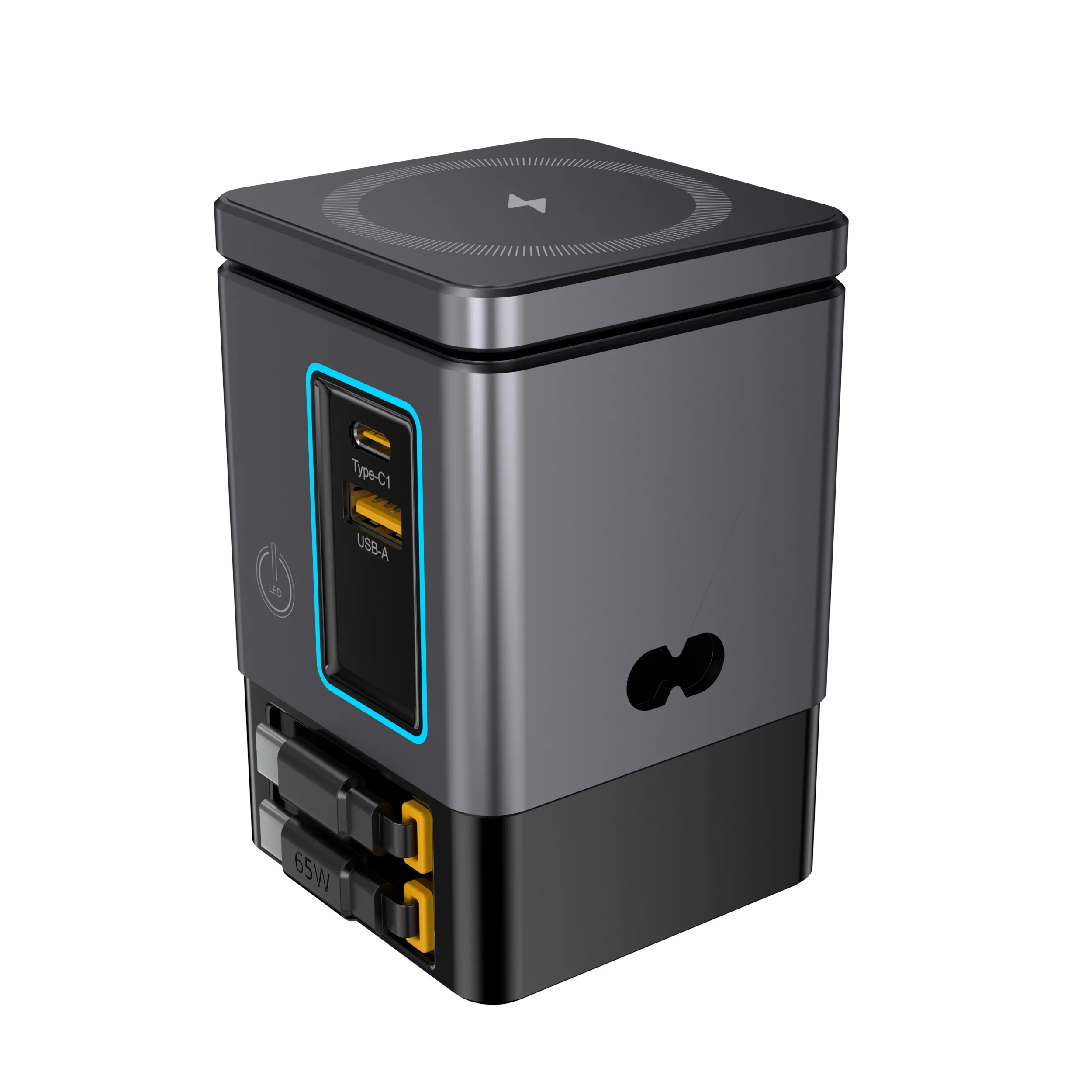 Station de Charge Sans Fil 7-en-1 ilepo i116 MAX – PowerCombo 105W avec Câble Rétractable & LED