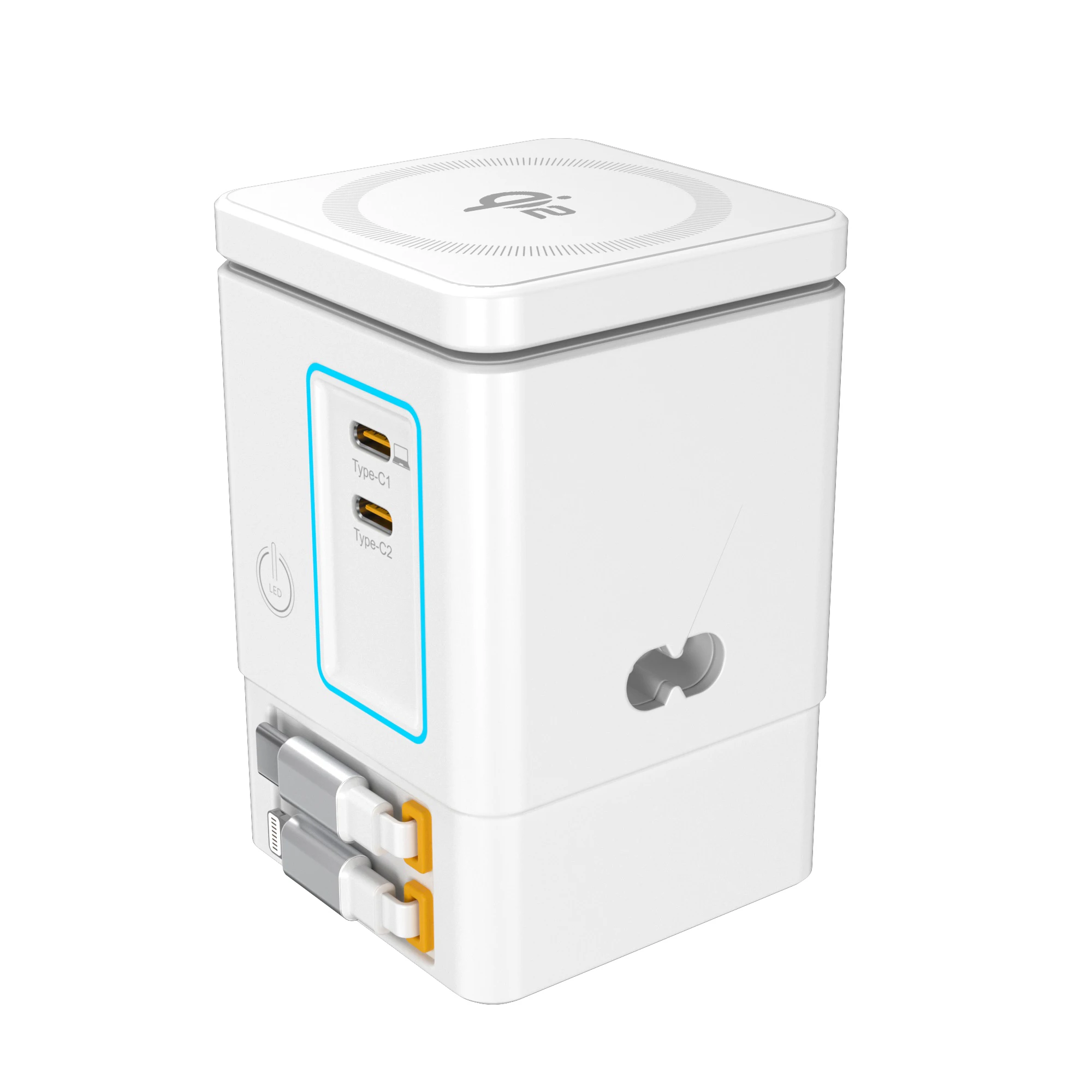 Station de Charge 7-en-1 Qi2 105W – Sans Fil + Câble Rétractable + Support | ilepo i116 MAX