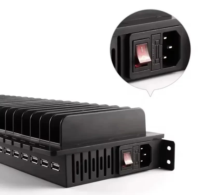 Station de Charge 20 Ports USB 200W iLEPO – Recharge Rapide QC3.0 pour Smartphones & Tablettes