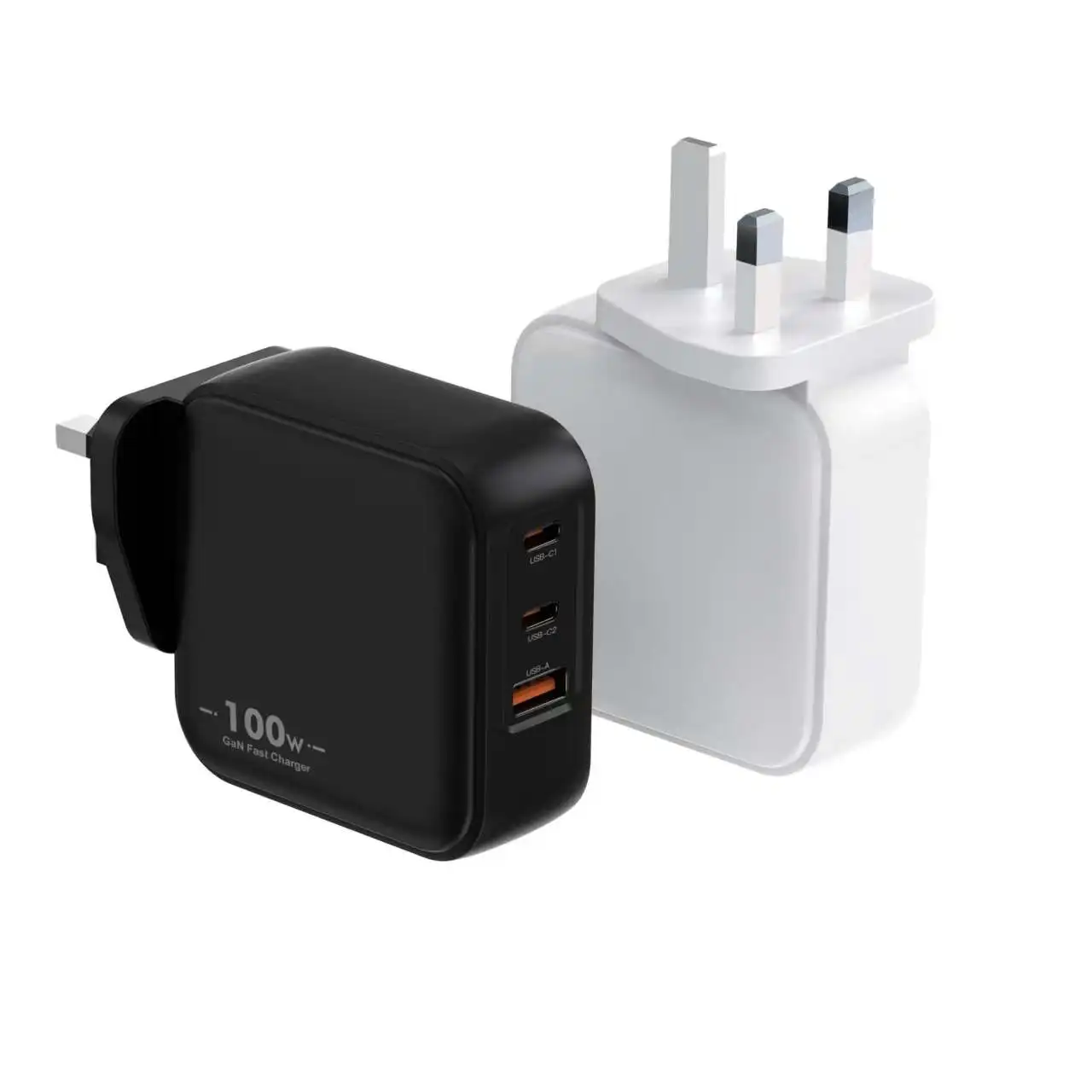 Chargeur Rapide GaN 100W 3 Ports USB-C + USB-A | PD 3.0 PPS QC3.0 | Compatible iPhone & Samsung
