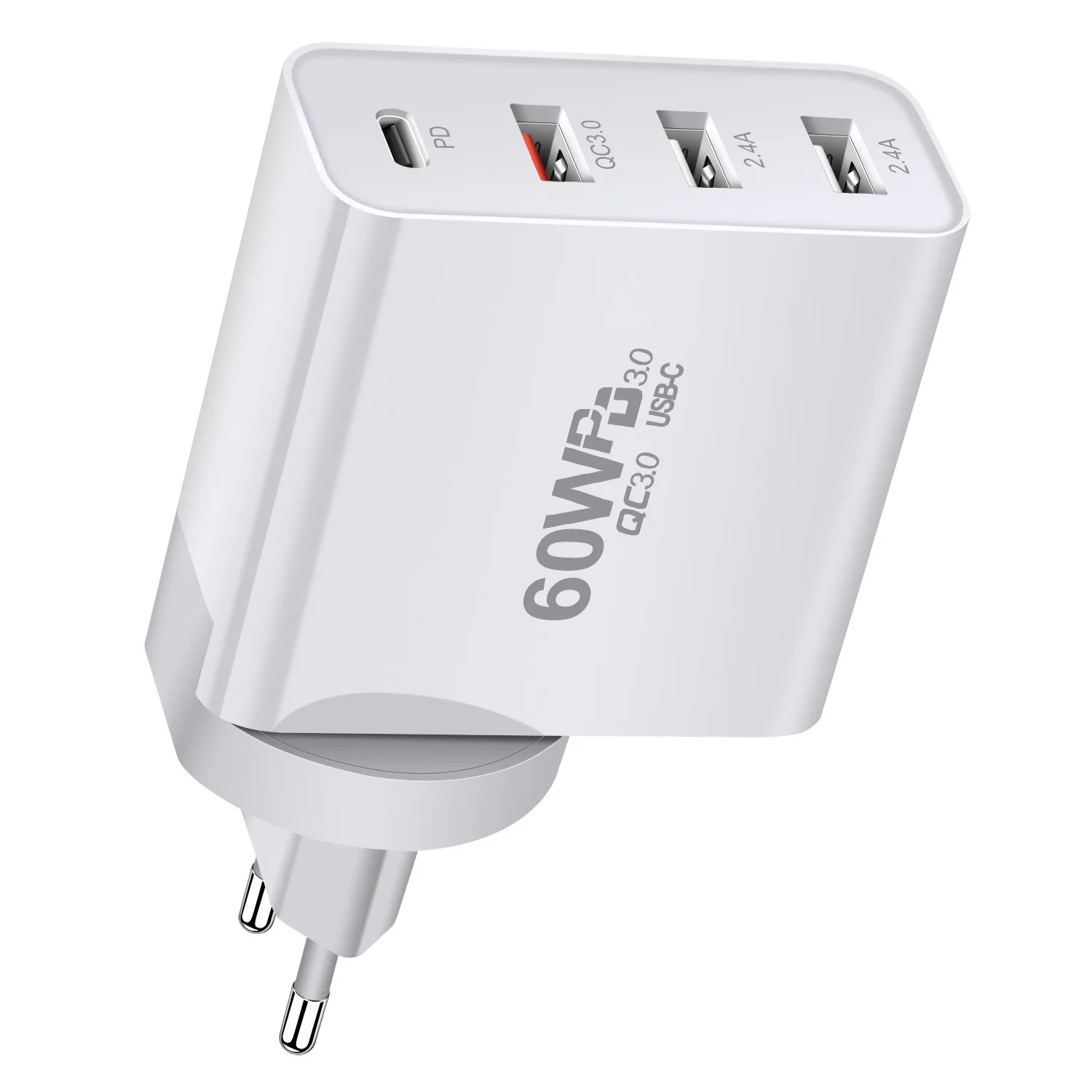Chargeur Rapide GaN 45W 4 Ports (1 USB-C + 3 USB) – Charge PD Ultra-Rapide
