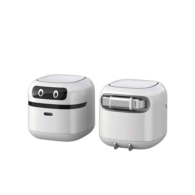 Chargeur GaN PD 65W Design Robot avec Câble Extensible – Charge Rapide Ultracompacte