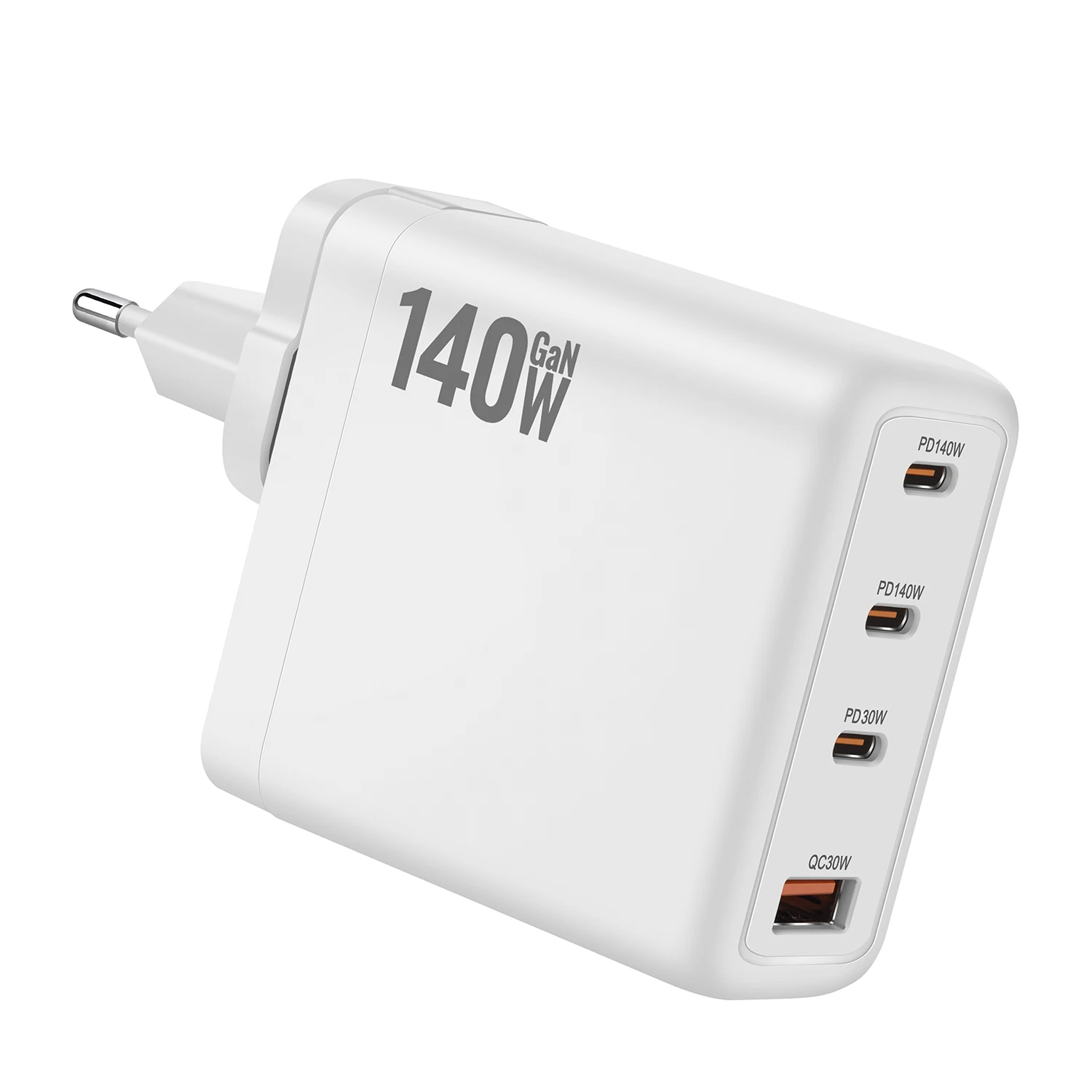 Chargeur GaN USB-C 140W 4 Ports Charge Rapide PD 3.0 Pliable – Ordinateur & Mobile