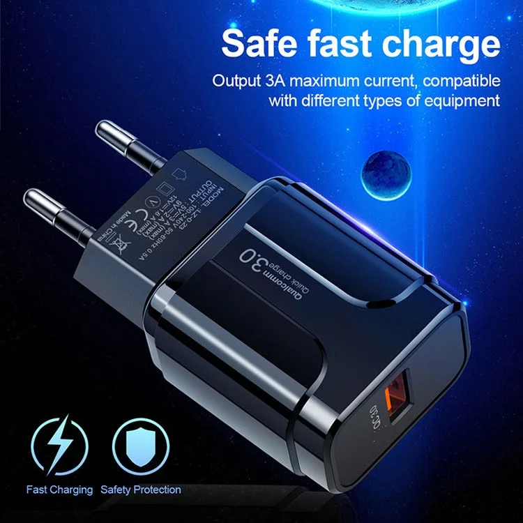 Chargeur Rapide USB-C ILEPO 18W QC3.0 – Compatible iPhone & Android