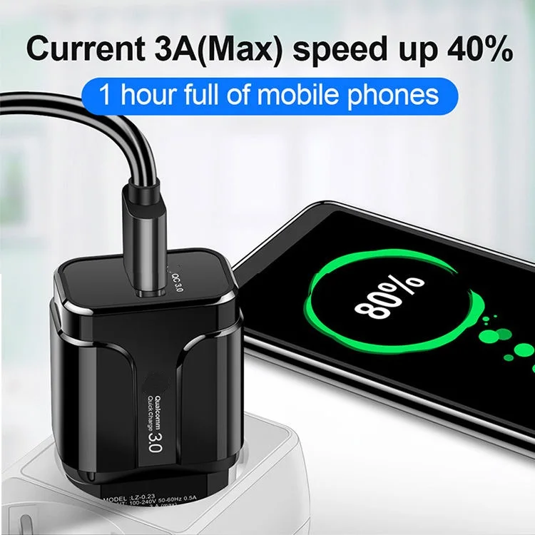 Chargeur Rapide USB-C ILEPO 18W QC3.0 – Compatible iPhone & Android