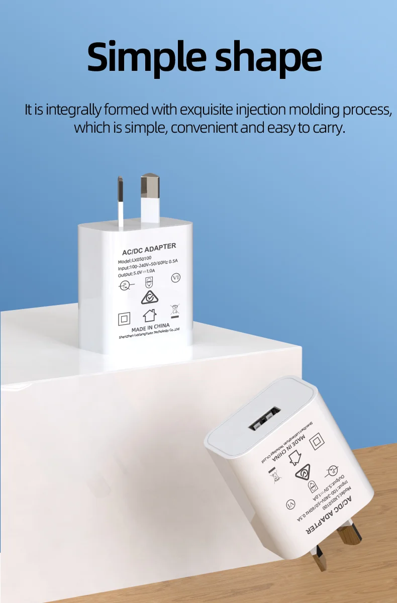 ILEPO Chargeur Mural USB 5V 2.1A – Prise AU Certifié SAA, Protection Totale