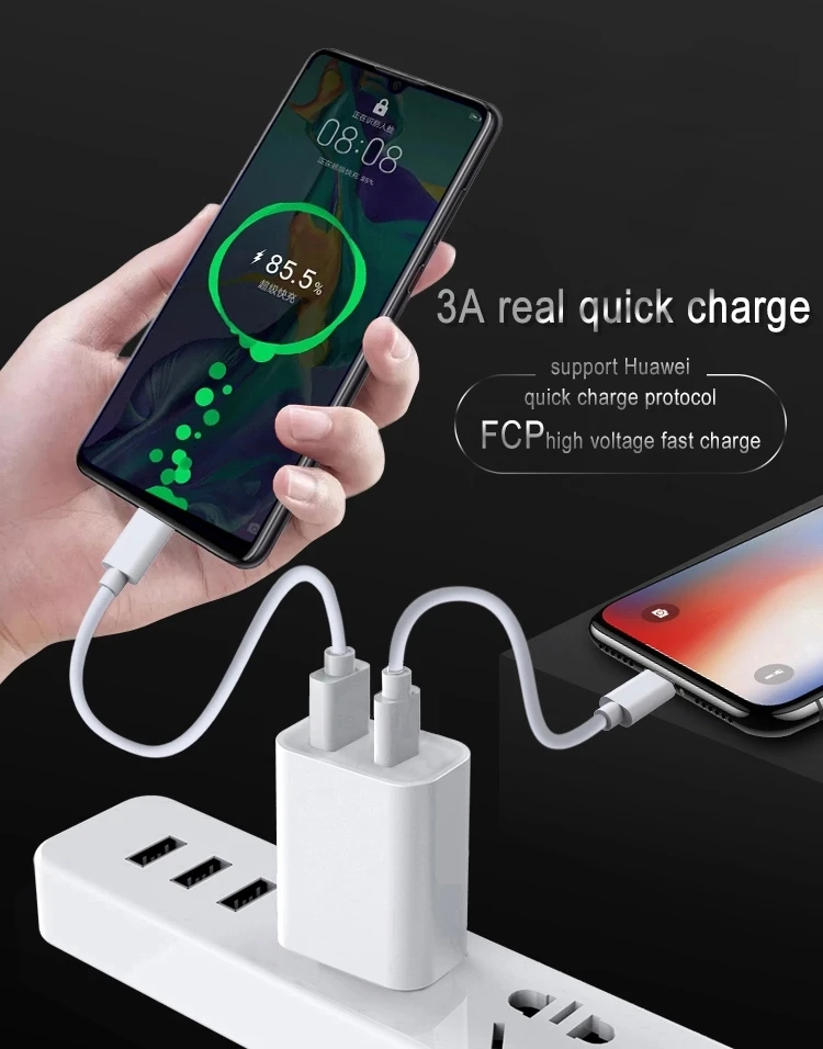 Chargeur Rapide USB-C 20W QC3.0 PD Compatible iPhone Android Prises AU/EU/US/UK