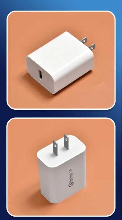 Chargeur Rapide 18W USB QC3.0 Adaptateur Secteur Multi-Prises US/EU/UK
