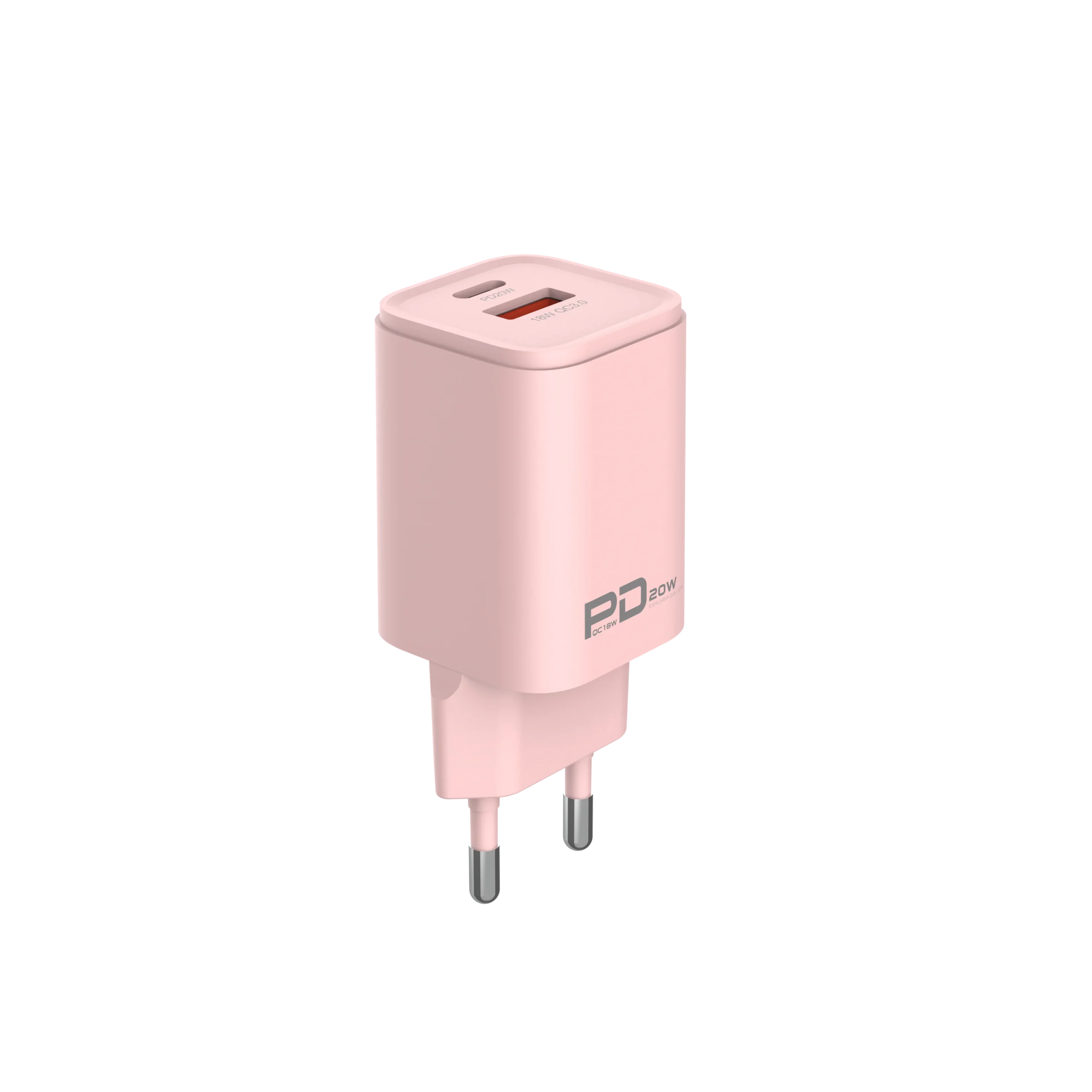 Chargeur Rapide Double Port USB-C PD 20W + USB-A QC3.0 Macaron – Charge Ultra Rapide