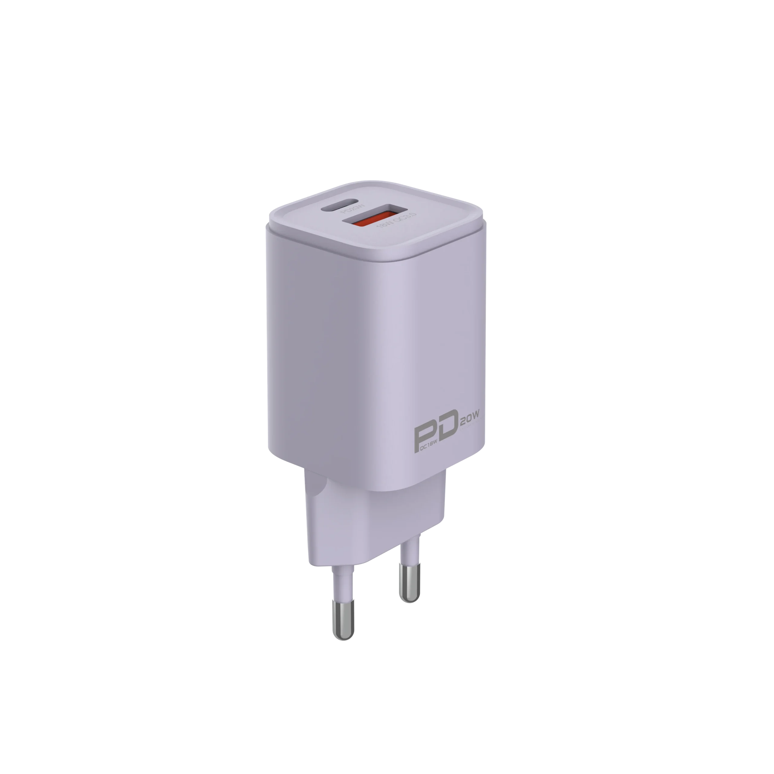 Chargeur Rapide Double Port USB-C PD 20W + USB-A QC3.0 Macaron – Charge Ultra Rapide