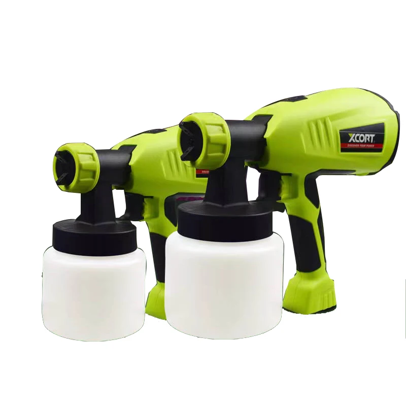 Pistolet Pulvérisateur Électrique XCORT 500W – Buse Double 1.8/2.6mm, Godet 800ml