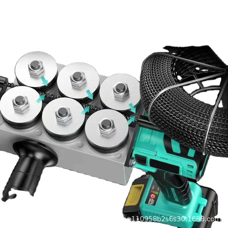 Machine de Tirage de Câble Électrique Portable – Batterie Lithium 800W, Rotation 360°
