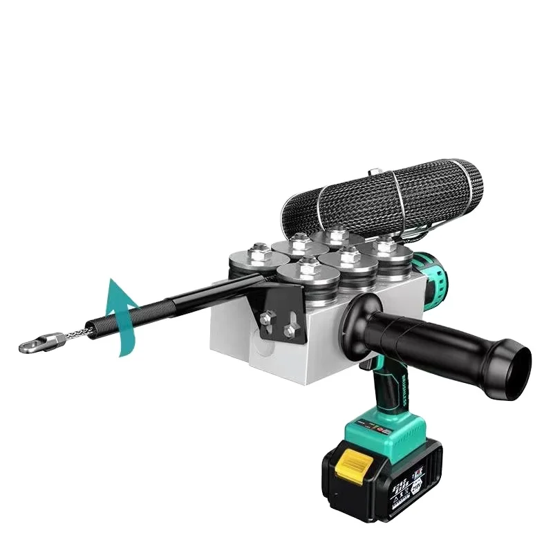 Machine de Tirage de Câble Électrique Portable – Batterie Lithium 800W, Rotation 360°