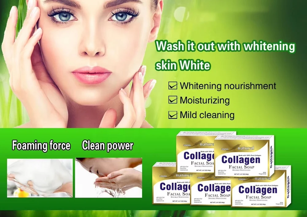 Savon Artisanal Blanchissant au Collagène 100g – Soin Naturel Anti-Âge Tous Types de Peau