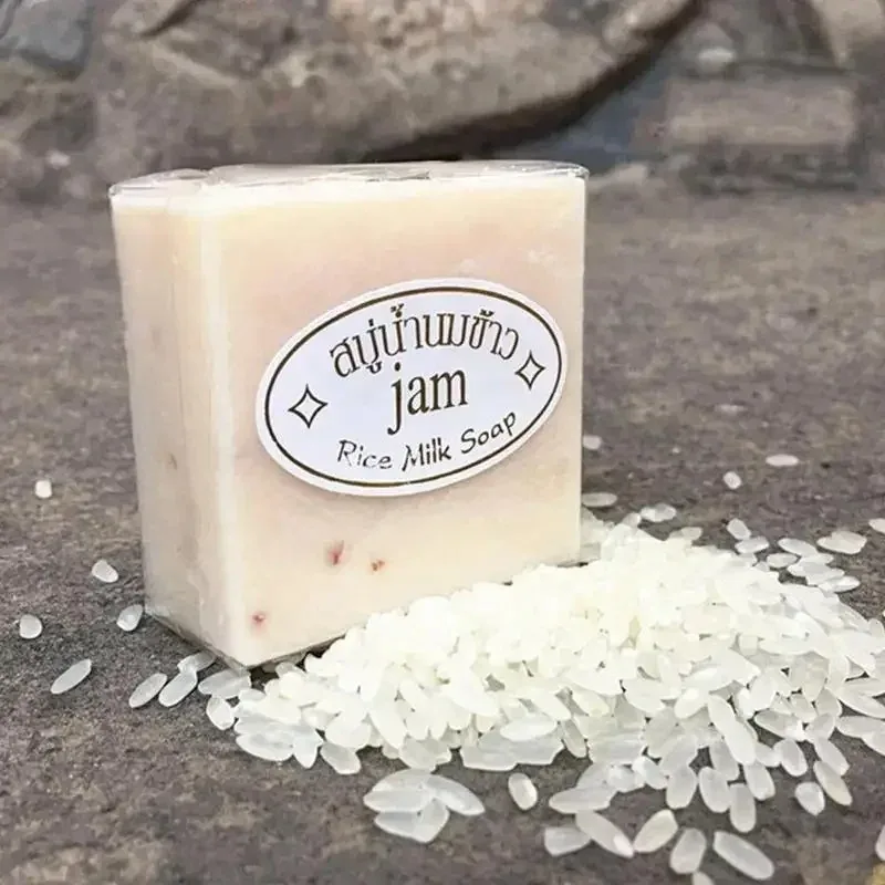 Savon au Lait de Riz & Lait de Chèvre – Éclaircissant, Exfoliant & Anti-Sébum