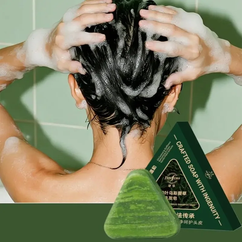 Savon Shampooing Herbal Usman Grass & Platycladus 2-en-1 – Anti-Chute & Croissance Cheveux