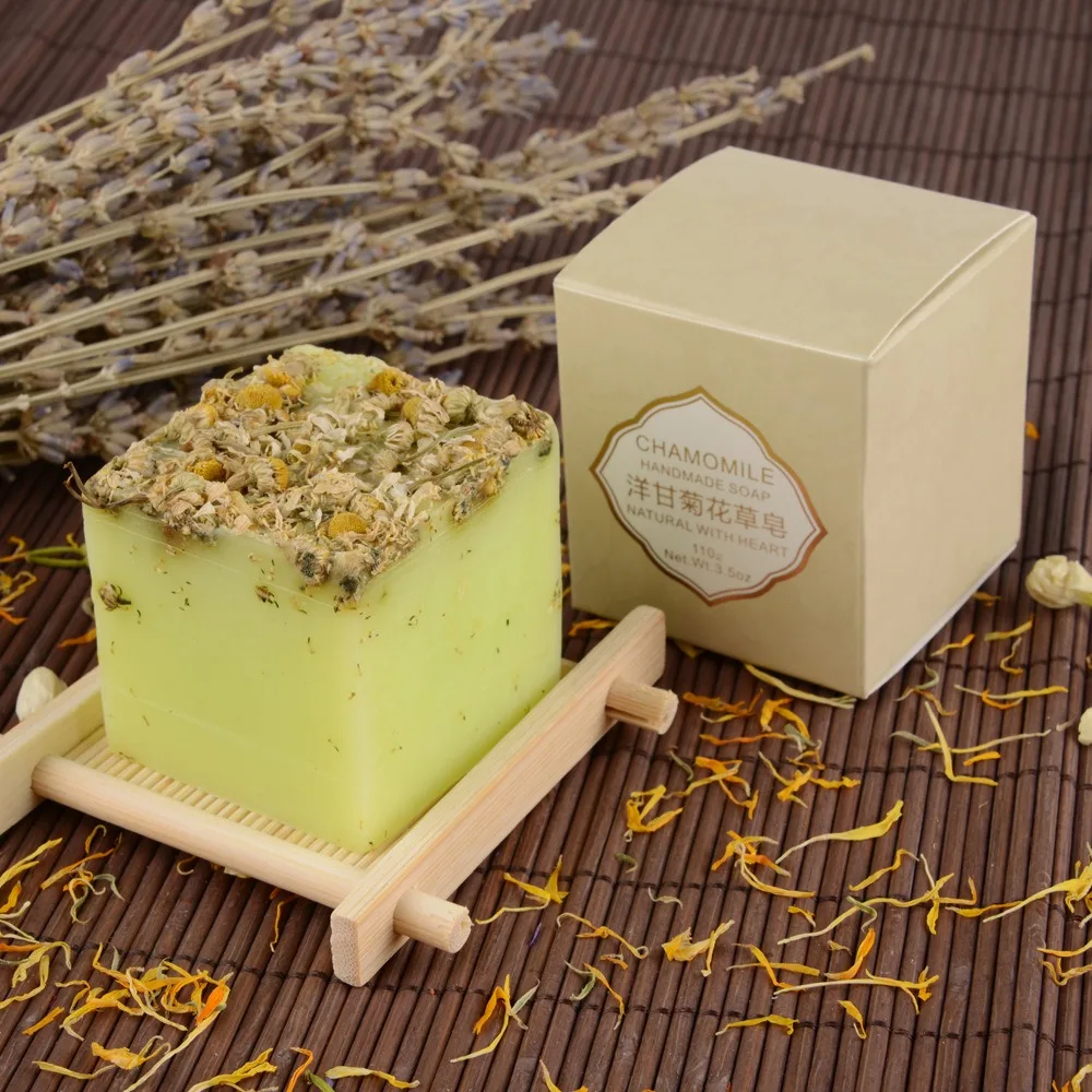 Savon Artisanal Fleurs Séchées & Huiles Essentielles – Visage & Corps Tous Types de Peau
