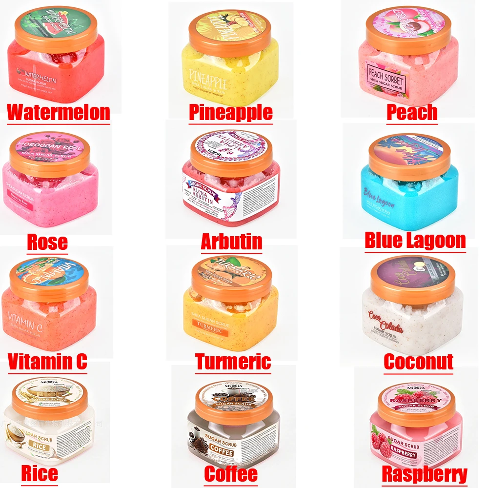 Gommage Corporel au Sucre 500ml – Exfoliant Nourrissant & Éclaircissant Tous Types de Peau