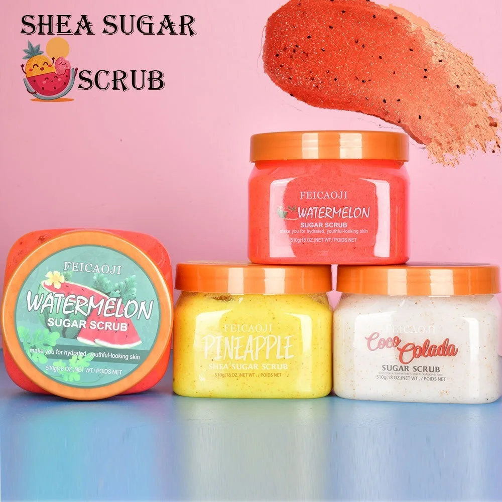 Gommage Corporel au Sucre 500ml – Exfoliant Nourrissant & Éclaircissant Tous Types de Peau