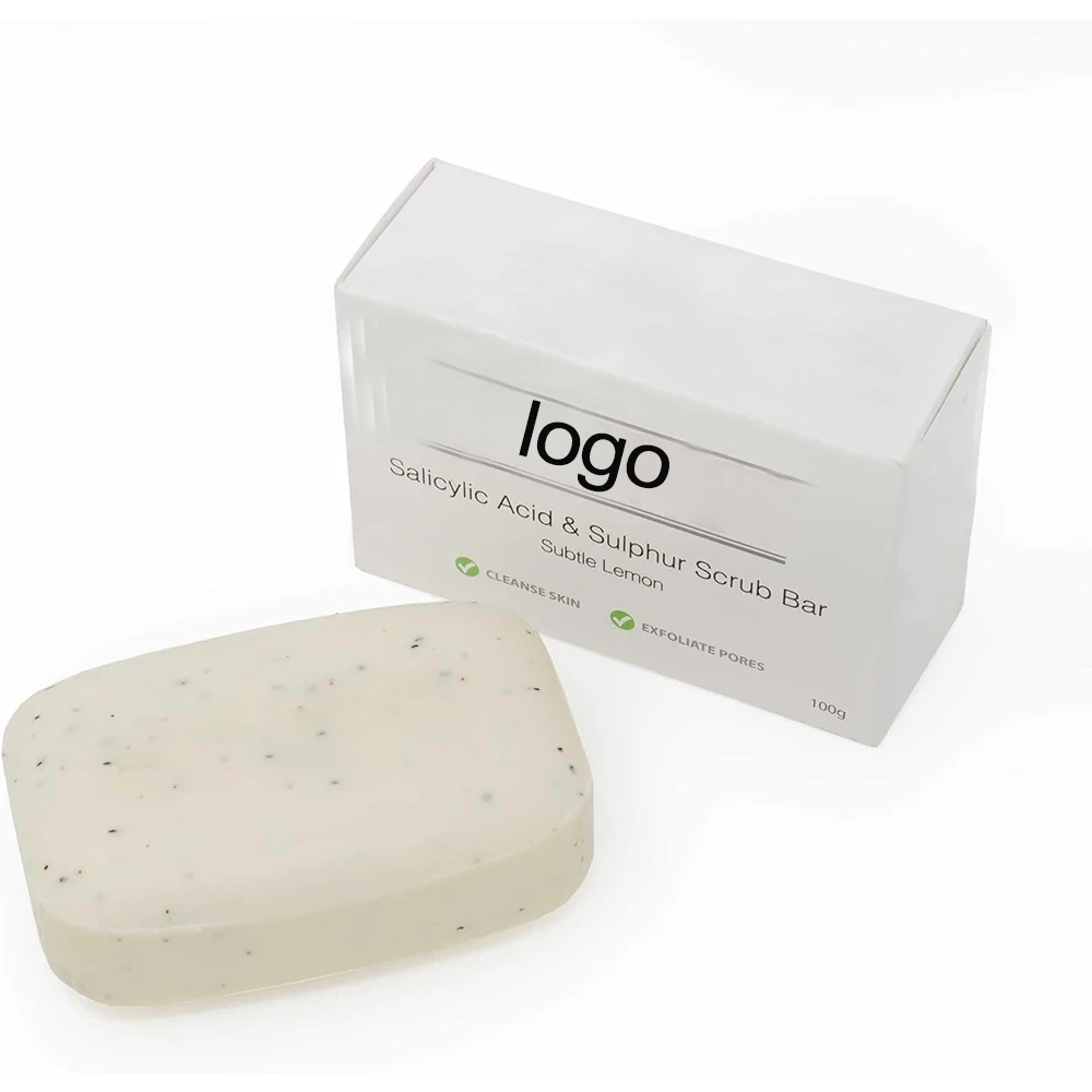 Savon Anti-Acné Soufre + Acide Salicylique + Huile d'Arbre à Thé – Pores Nets & Peau Claire