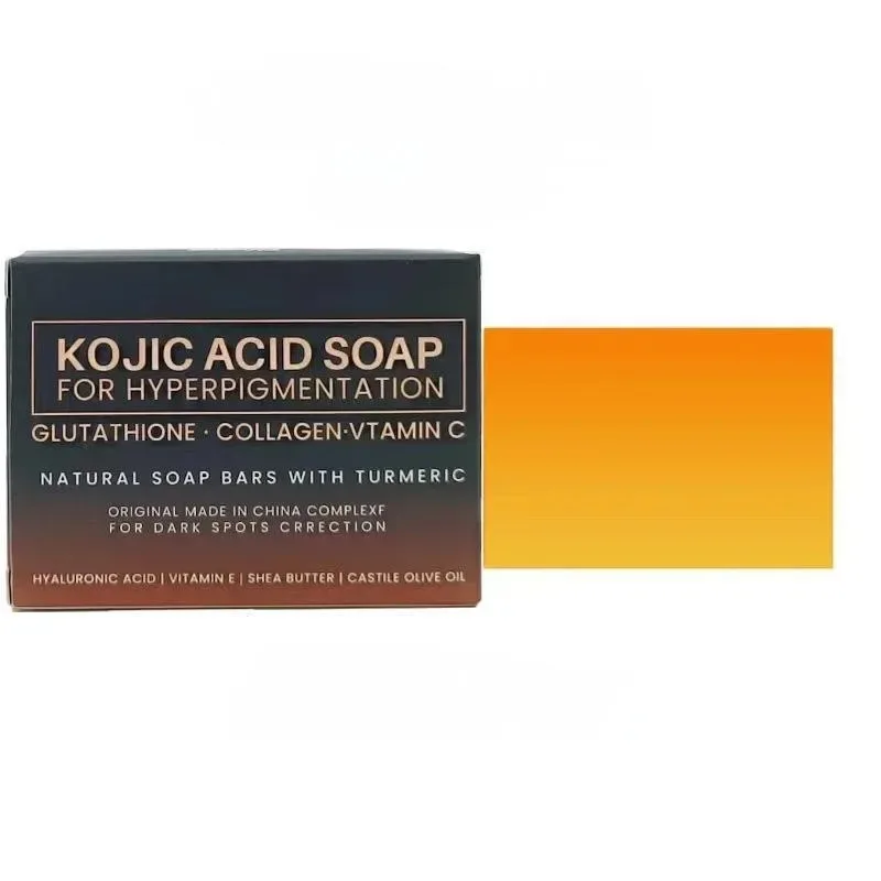 Savon Éclaircissant Acide Kojique – Vitamine C, Rétinol & Curcuma | Visage & Corps