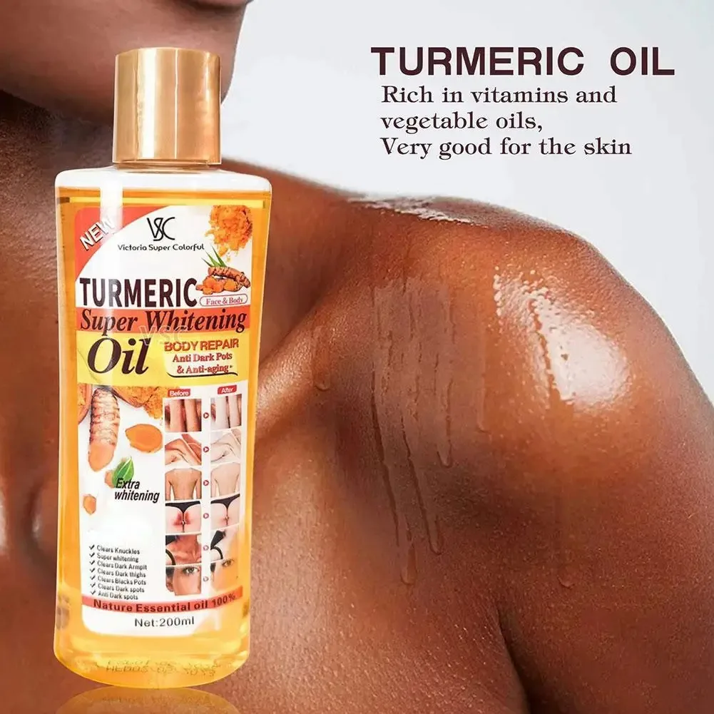 Huile Essentielle de Curcuma 200ml – Soin Visage & Corps, Éclat & Anti-Âge