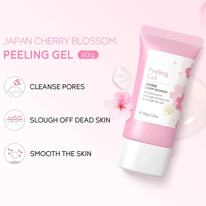 Gel Exfoliant Visage Sakura 60g – Nettoyant Purifiant Hydratant & Éclat
