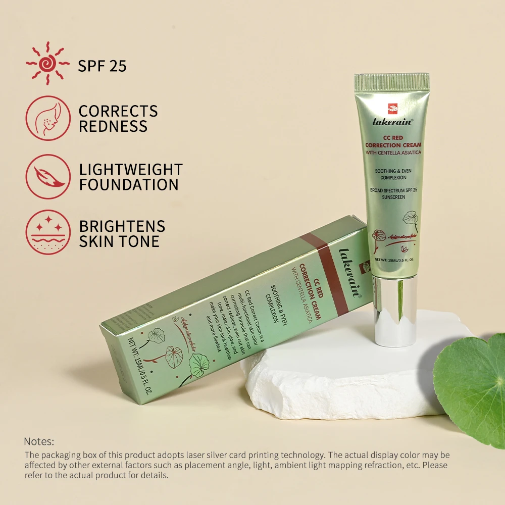 CC Cream Centella Asiatica – Fond de Teint Liquide Couvrant & Hydratant, Change de Couleur