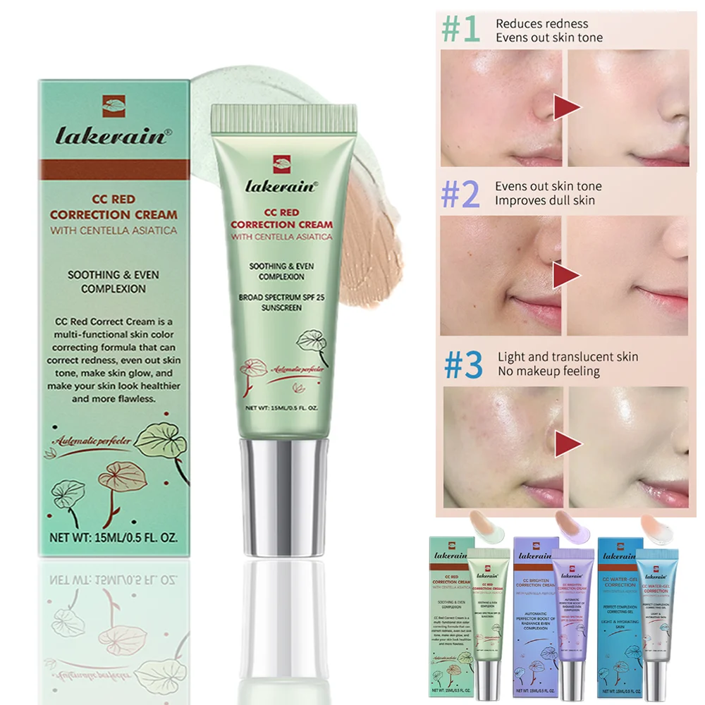 CC Cream Centella Asiatica – Fond de Teint Liquide Couvrant & Hydratant, Change de Couleur