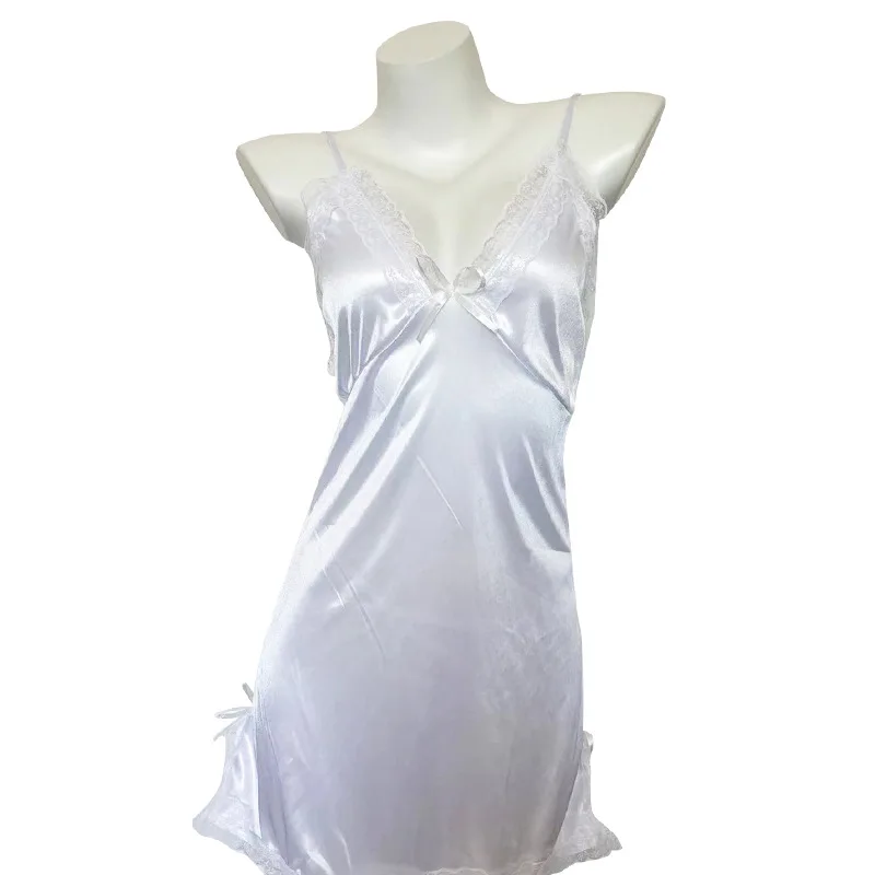 Nuisette Femme en Dentelle Sans Bretelles – Pyjama Élégant Fente Fine | TJ