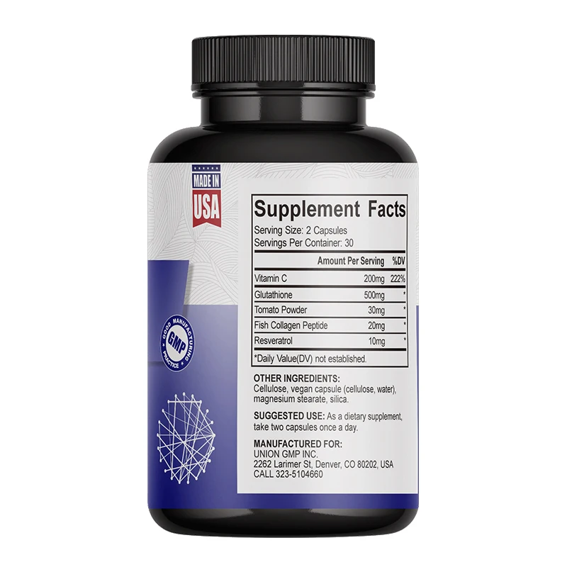 Capsules Glutathion Liposomal 500mg Beverly – Éclat de Peau, Anti-âge & Détox | 60 Capsules