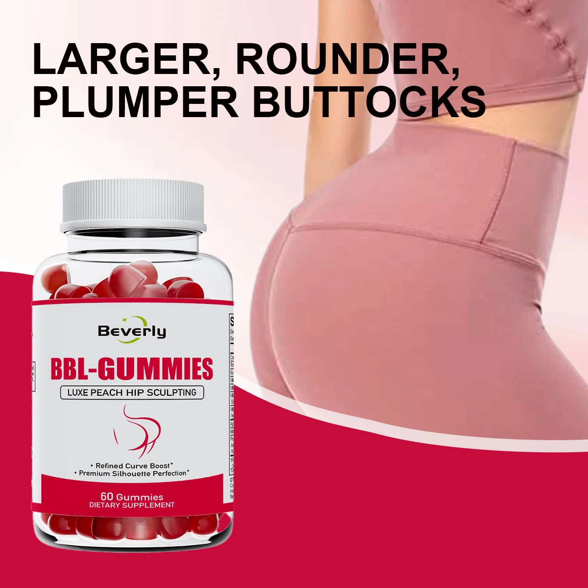 Gummies Beverly BBL Maca – Fesses, Hanches & Énergie | Vegan 60 Gommes