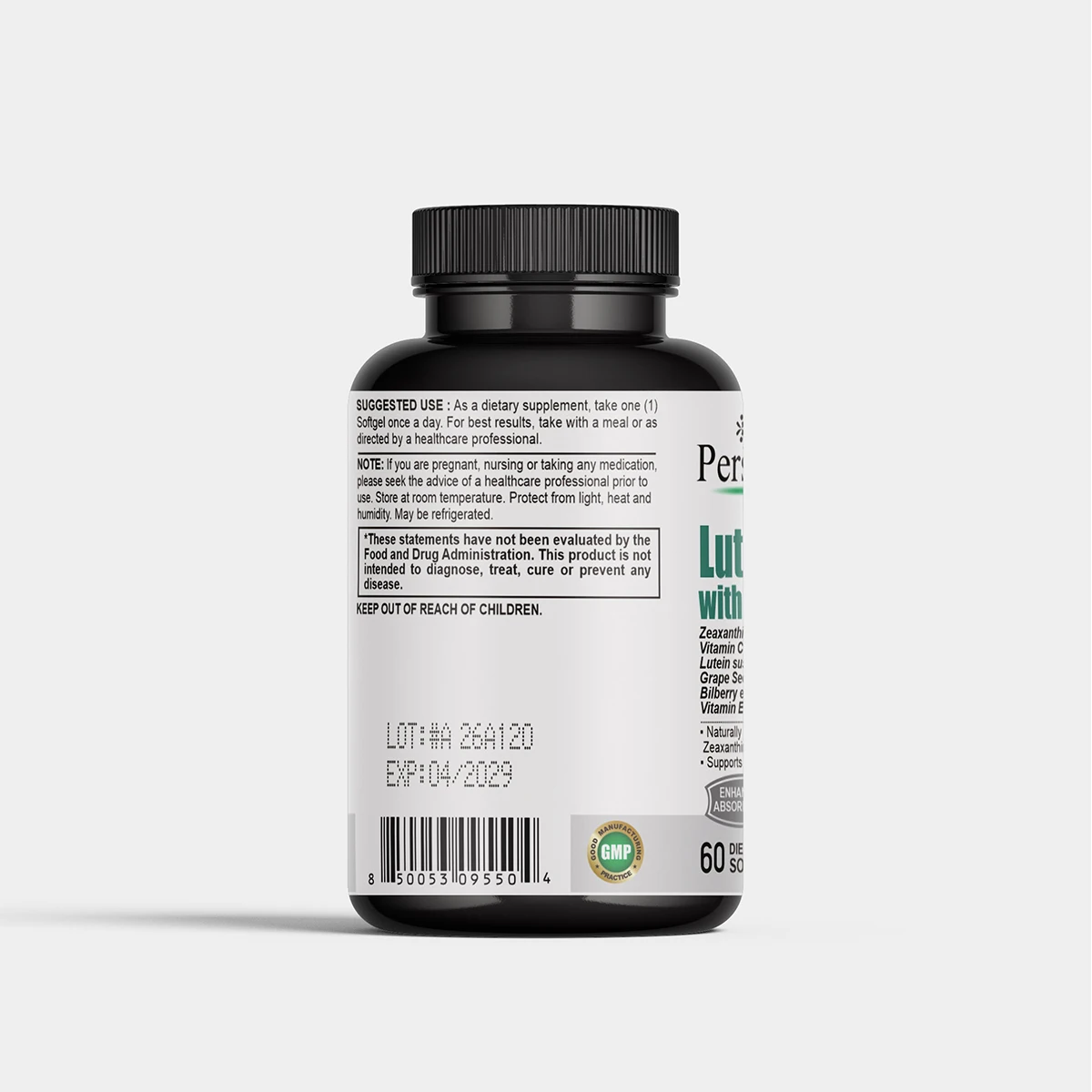 Capsules Lutéine & Zéaxanthine Perseek – Santé des Yeux 60 Softgels Certifié ISO/HACCP
