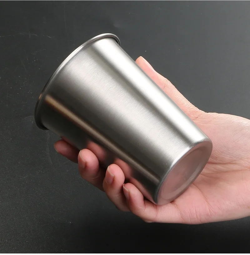 Tasse en Acier Inoxydable 304 – Légère, Empilable & Polyvalente | Bar, Camping, Bureau
