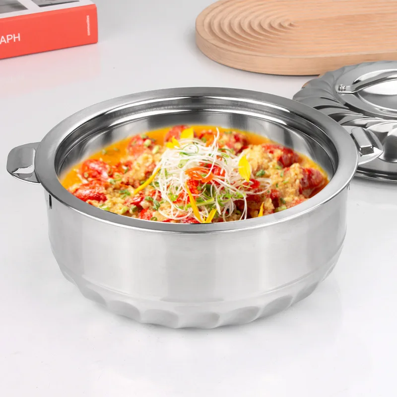 Ensemble de 3 marmites isothermes inox double paroi – Maintien au chaud longue durée